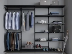 Discount Metall-Hängeschiene 65 cm Schwarz Schwarz Matt