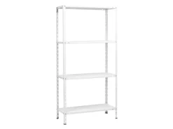 Best Metall-Schraubregal Pulverbeschichtet 150 cm x 75 cm x 30 cm Weiß