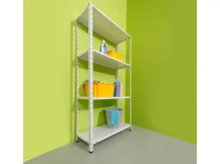 Best Metall-Schraubregal Pulverbeschichtet 150 cm x 75 cm x 30 cm Weiß