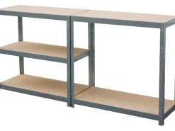 Discount Metall-Schwerlastregal Verzinkt 180 cm x 90 cm x 40 cm