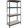 Hot AR Shelving Metall-Schwerlast-Steckregal Rivet Anthrazit 180 cm x 90 cm x 45 cm 4 Böden