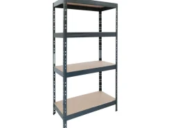 Hot AR Shelving Metall-Schwerlast-Steckregal Rivet Anthrazit 180 cm x 90 cm x 45 cm 4 Böden