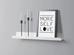 Outlet Metall-Wandregal Bix 80 cm x 9 cm x 6 cm Schwarz