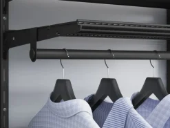 Metall-Wandschiene 2-reihig 200 cm Schwarz