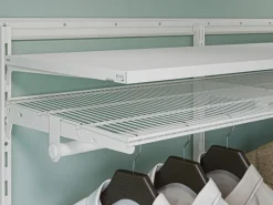 Best Metall-Wandschiene 1-reihig 100 cm Weiß Weiß Matt