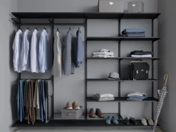 Sale Metall-Wandschiene 2-reihig 100 cm Schwarz Schwarz Matt