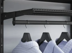 Metall-Wandschiene 2-reihig 150 cm Schwarz