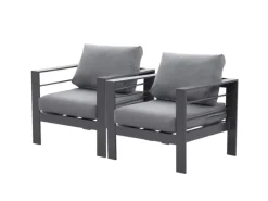 Online MeXo Gartensessel Outdoor 2 Sitzer Loungesessel Wetterfest Grau