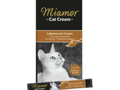 Miamor Katzen-Snack Cat Snack Leberwurst-Cream 6 x 15 g