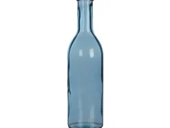 Outlet Mica Decorations Glasflasche Rioja 50 cm x Ø 15 cm Hellblau