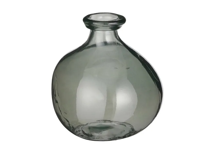 Outlet MICA Decorations Pinto Vase Petrol H 18 cm x Ø 16 cm