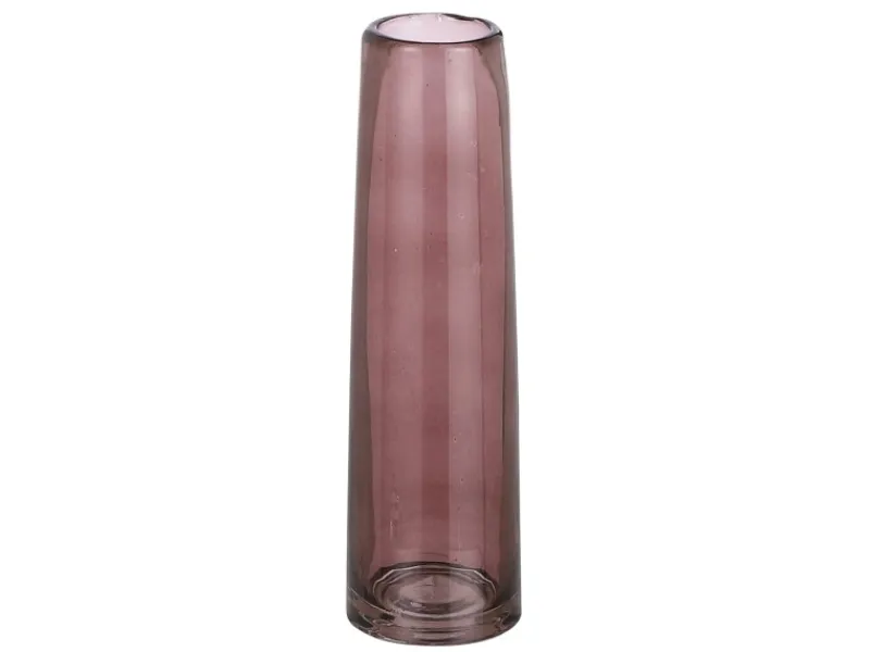 Mica Decorations Vase Glas Xandra 23,5 cm x Ø 7 cm Dunkelbraun