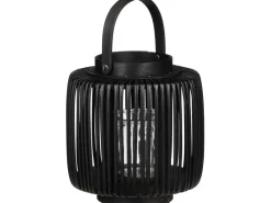 Mica Decorations Windlicht Havard 23 cm x Ø 20 cm Schwarz