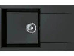 Discount Miló Einbauspüle Granitverbundstoff Palladio 86 Schwarz