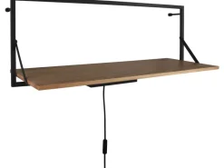 Mirrors & More Metall-Wandregal Becky mit LED-Stripe 10,5 W 30 x 90 x 30 cm