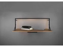 Mirrors & More Metall-Wandregal Becky mit LED-Stripe 10,5 W 30 x 90 x 30 cm