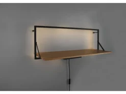 Mirrors & More Metall-Wandregal Becky mit LED-Stripe 10,5 W 30 x 90 x 30 cm