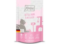 Best Mjamjam Nassfutter Quetschie Saftiges Huhn und Wildlachs 125 g