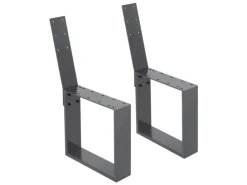 Outlet ML-Design 2 Stück Bankbeine aus Stahl Massiv 40x78,5cm mit Rückenlehne Anthrazit