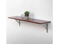 New ML-Design 2 Stück Regalhalterung 24x24mm Aluminium Schwebende Regalwinkel Silber