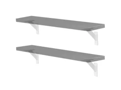 Outlet ML-Design 4 Stück Regalhalterung 120 x 120 mm Weiß Aluminium Schwebende