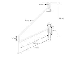 Best ML-Design 4 Stück Regalhalterung 265 mm aus Stahl Haarnadel Schwebe Weiß