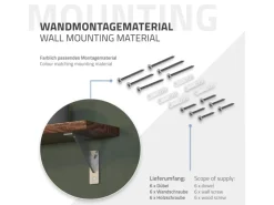 Hot ML-Design 4 Stück Regalhalterung 120 x 120 mm Silber Aluminium Schwebende