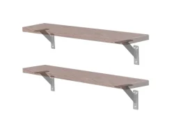 Hot ML-Design 4 Stück Regalhalterung 120 x 120 mm Silber Aluminium Schwebende