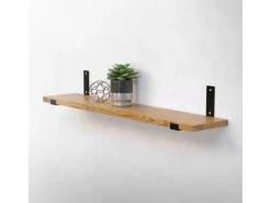 ML-Design 4 Stück Regalhalterung 20x4x14 cm Schwarz Metall 8 Zoll L-Form