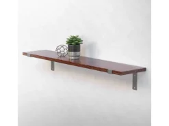 ML-Design 2 Stück Regalhalterung 25x4x14,5 cm aus Metall 10 Zoll L-Form