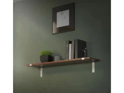 ML-Design 2 Stück Regalhalterung 25x4x14,5 cm aus Metall 10 Zoll L-Form