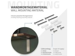 ML-Design 4 Stück Regalhalterung 25x4x14,5 cm Grau aus Metall 10 Zoll L-Form