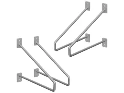ML-Design 4 Stück Regalhalterung 220 mm aus Stahl Haarnadel Schwebe