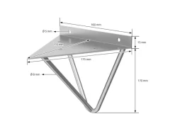 Best ML-Design 4 Stück Regalhalterung 160 mm aus Metall Dreieckige Schwebe Grau