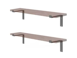 Clearance ML-Design 4 Stück Regalhalterung 20x4x14,5 cm Grau aus Metall 8 Zoll L-Form