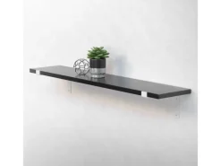 ML-Design 2 Stück Regalhalterung 25x4x14,5 cm aus Metall 10 Zoll L-Form