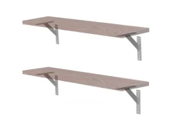 Sale ML-Design 4 Stück Regalhalterung 180 x 180 mm Silber Aluminium Schwebende