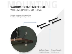 ML-Design 4 Stück Regalhalterung 265 mm aus Stahl Haarnadel Schwebe