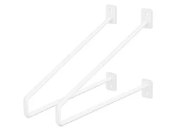 Discount ML-Design 2 Stück Regalhalterung 265 mm aus Stahl Haarnadel Regalwinkel Weiß