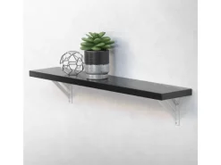 ML-Design 2 Stück Regalhalterung 12x12 cm Aluminium Schwebende Regalwinkel