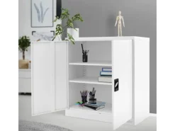 ML-Design Aktenschrank Abschließbar 90x40x90 cm Stahl mit 2 Türen