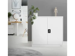 ML-Design Aktenschrank Abschließbar 90x40x90 cm Stahl mit 2 Türen