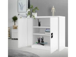 ML-Design Aktenschrank Abschließbar 90x40x90 cm Stahl mit 2 Türen