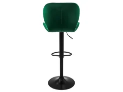 ML-Design Barhocker 2Er Set aus Samt Grün Gepolsterter Barstuhl mit Fußstütze