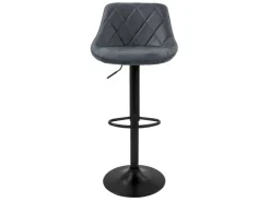 Hot ML-Design Barhocker 2Er Set Kunstleder Anthrazit mit Rückenlehne und Fußstütze