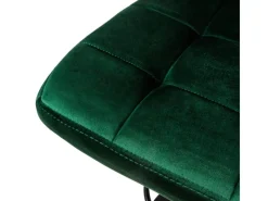 ML-Design Barhocker 4Er Set Bezug aus Samt Grün mit Rückenlehne und Fußstütze