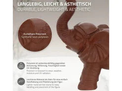 ML-Design Deko Figur Elefant Braun 36x19x39cm Orientalische Finish Innen & Außen