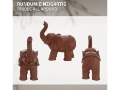 ML-Design Deko Figur Elefant Braun 36x19x39cm Orientalische Finish Innen & Außen