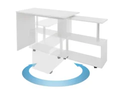 ML-Design Eckschreibtisch Drehbar L-Form Glänzend 150x88x75 cm