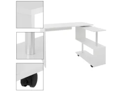 ML-Design Eckschreibtisch Drehbar L-Form Glänzend 150x88x75 cm